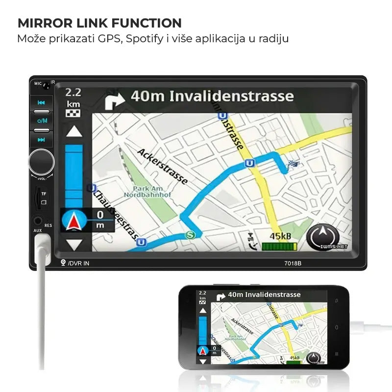 AUTO RADIO LCD WDS-35 s kamerom za parking