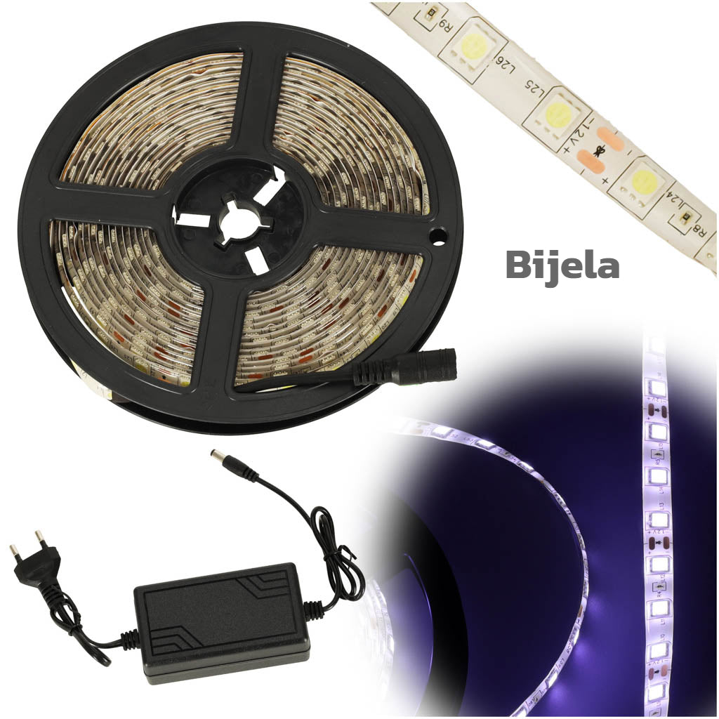 Multi LED TRAKA 5M -Više boja-bijela