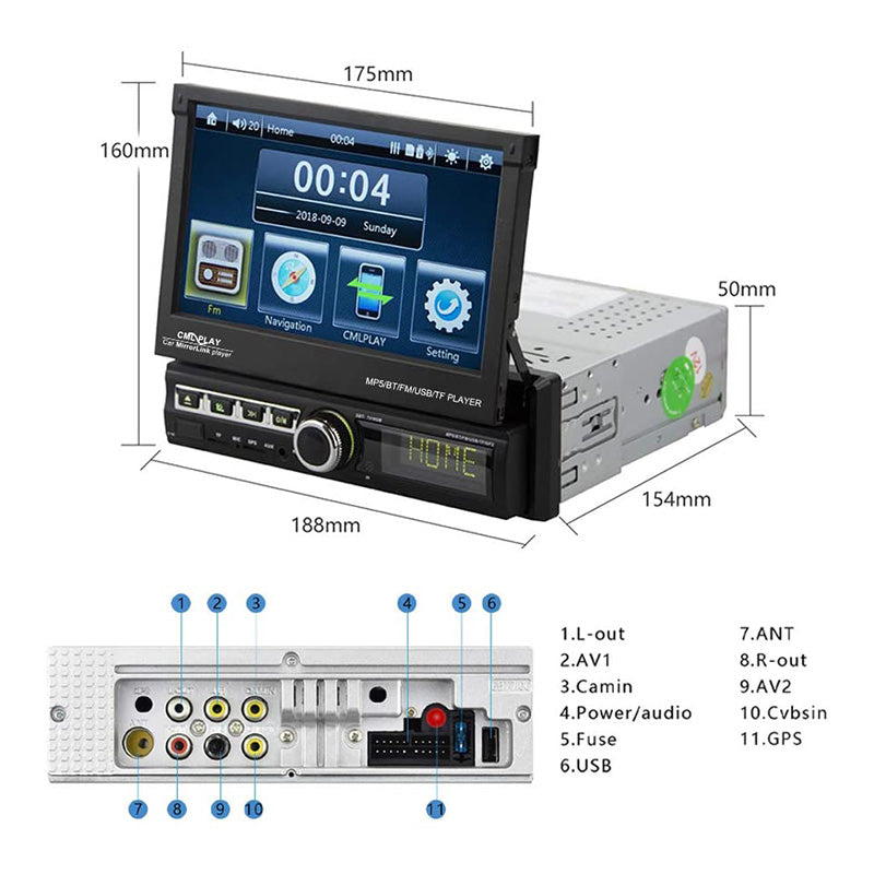 Bluetooth MP5 Multimedijalni Autoradio